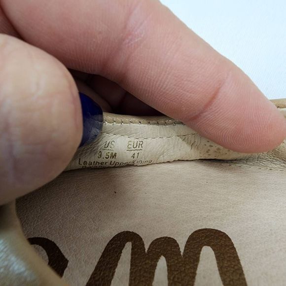 Sam Edelman Womens Fritz Ballet Flats Size 9.5M Beige Leather Slip on Shoes - Picture 8 of 10